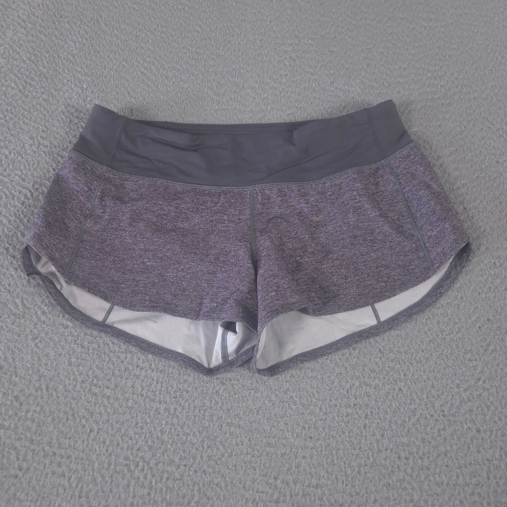 Lululemon Shorts Womens 6‎ Gray In Movement Everlux 2.5" Heathered Fast Drying